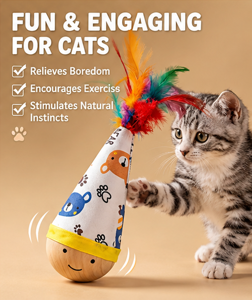Interactive Wobble Cat Toy