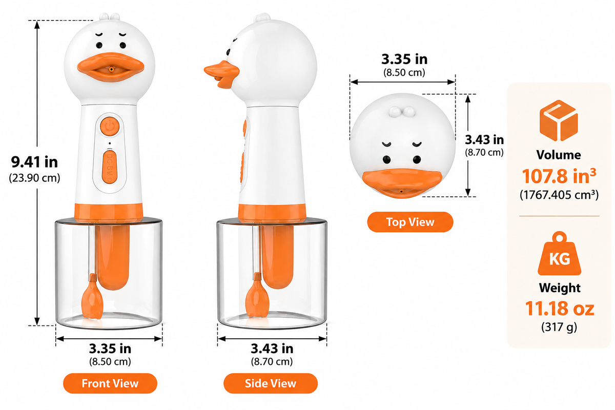 Little White Duck Pet Foam Dispenser / Bath Foam Maker: