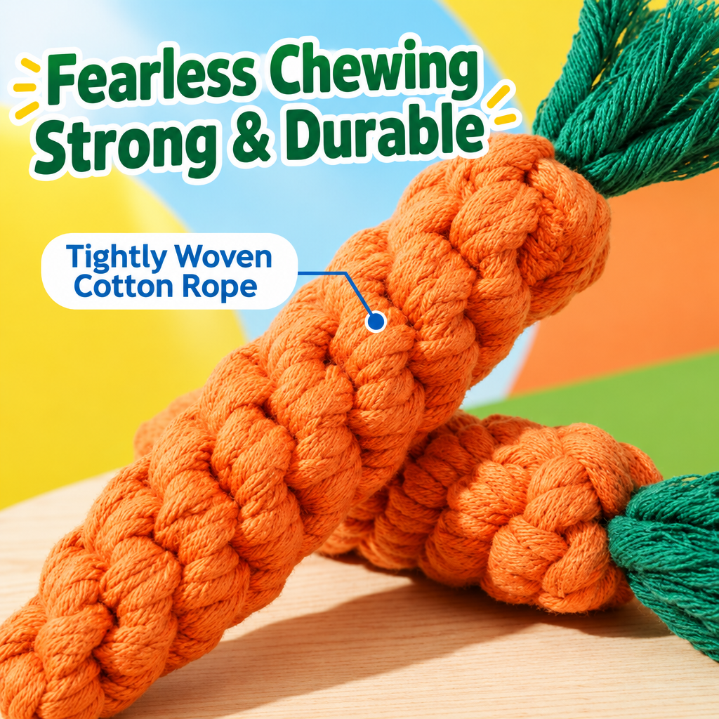 Carrot Rope Dog Toy